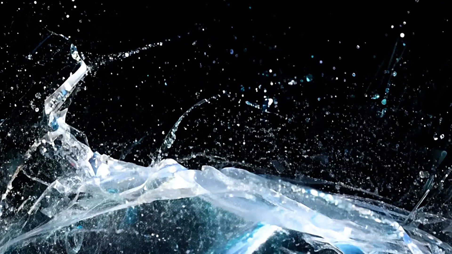 Elegant Ice Fragment Splash Transition for Creative Video Projects